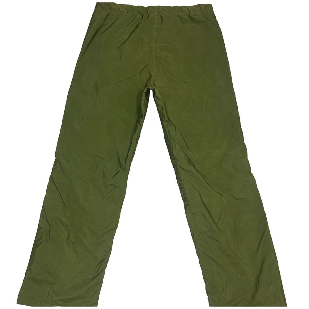 Vintage Blauer Gore Tex Rain Shell Pants Men M  Long Army Green Water Resistant - Picture 8 of 8